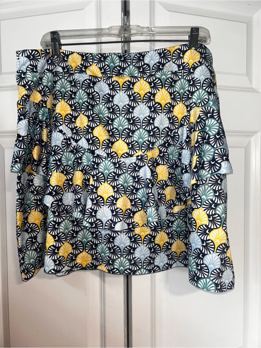 Daily Sports Navy Floral Print Golf Skort with Yellow & Light Blue Accents